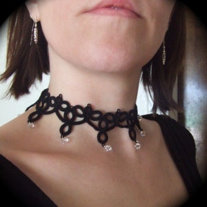 Tatted Choker Necklace Gothic Princess image 2