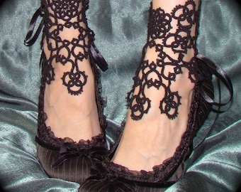 In Bloom Ankle Corsets - Tatted Lace Accessories