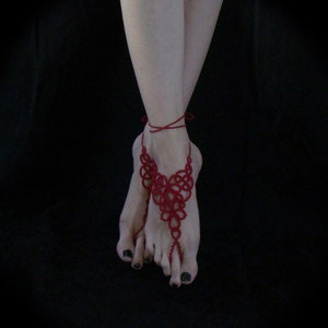 Tatted Barefoot Sandals Barefoot Heart image 3