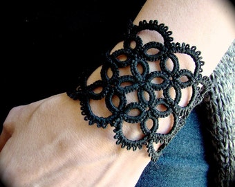 Tatted Lace Cuff Bracelet - Illusion