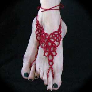 Tatted Barefoot Sandals Barefoot Heart image 1