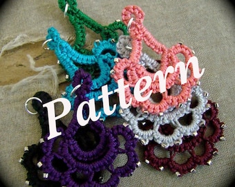 PDF Tatting Pattern - Special Occasion Pendant or Earrings