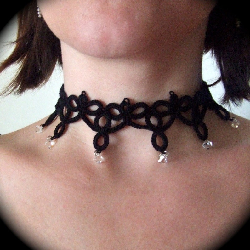 Tatted Choker Necklace Gothic Princess image 1