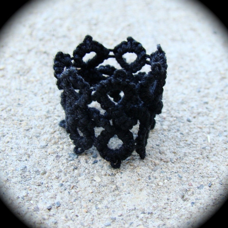 Tatted Lace Ring Weave Etsy