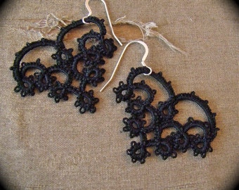 Tatted Lace Earrings - With All My Heart