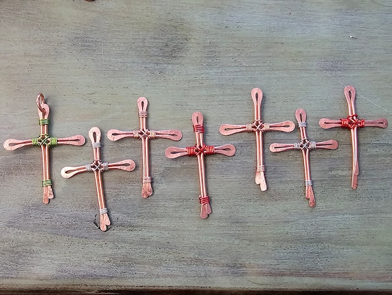 Wire Wrapped Cross Pendant