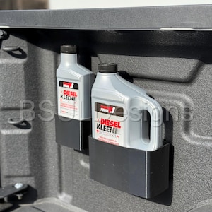 Magnetic Diesel Kleen / Power Service Diesel Additive Holder for Truck Bed / Toolbox (Multiple Sizes) (Duramax, Cummins, Powerstroke, Etc.)