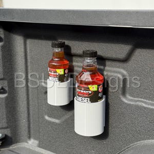 Magnetic Hotshots Round Bottle Diesel Additive Holder for Truck Bed / Toolbox (Multiple Sizes) (Duramax, Cummins, Powerstroke, Etc.)