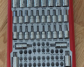 Milwaukee Packout 66 PC Organizer Insert for Allen Sockets, Torx Sockets, and Tamper Torx Sockets