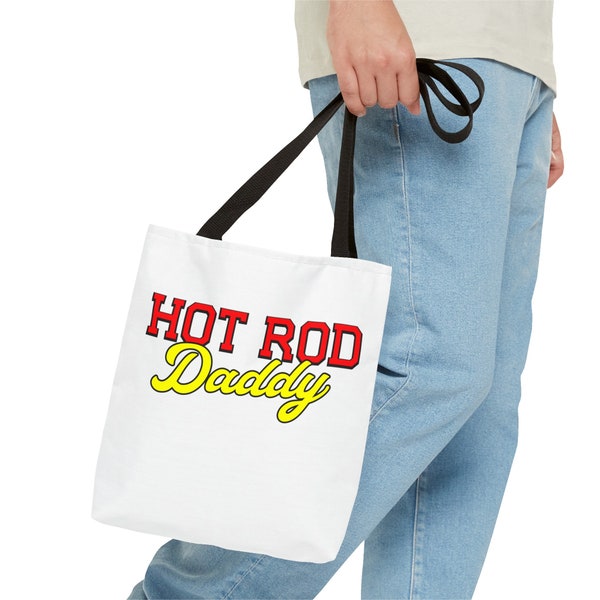 Tote Bag, Hot Rod Daddy, Father's Day gift, Dad gift, gift for dad, hot rod, shop bag, band, Garage, gift for pops, carry bag, race parts,