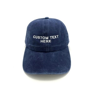 Custom Embroidered Dad Hat Personalized Baseball Cap Gift for Him or Her Unisex Washed Cotton Hat Bachelorette Party Gift Birthday Present