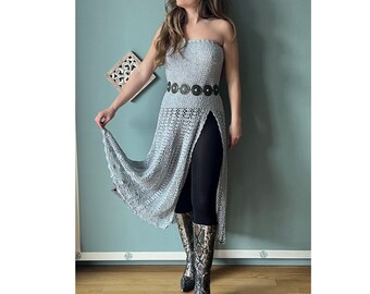 Handgehäkeltes Kleid, hangehäkeltes Rock, Boho Kleid, Strand Kleid, vielseitiges Häkel