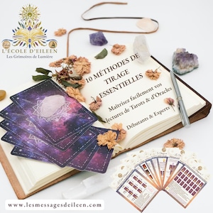10 Drawing Methods Explained in Detail for All Cartomancy Tools (Tarots and Oracles) - Digital Sheets to Download