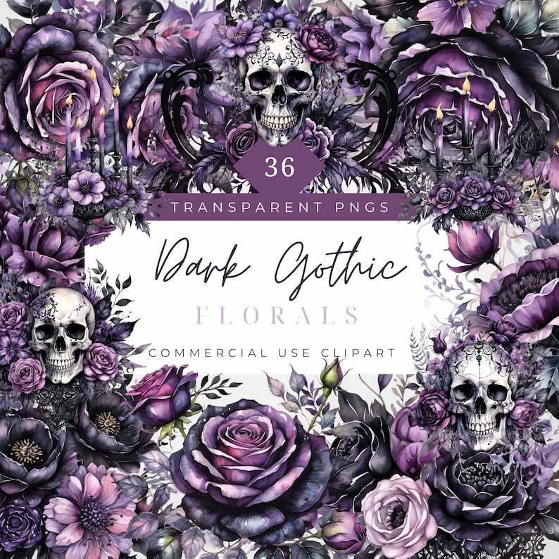 Gothic dark black and purple roses and florals, skulls, candles, black velvet, black poppies, black roses, bouquets, arrangements, gothic, occult,