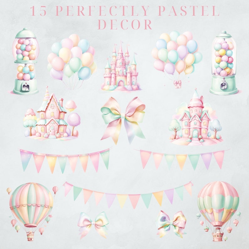 Pastel Candy Clipart Candy Floss Sweets Clipart Candyland Clipart Png