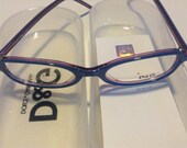 Dolce Gabbana Vintage Eyeglasses Blue Violet two tone NOS