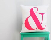 Ampersand Cushion Pink