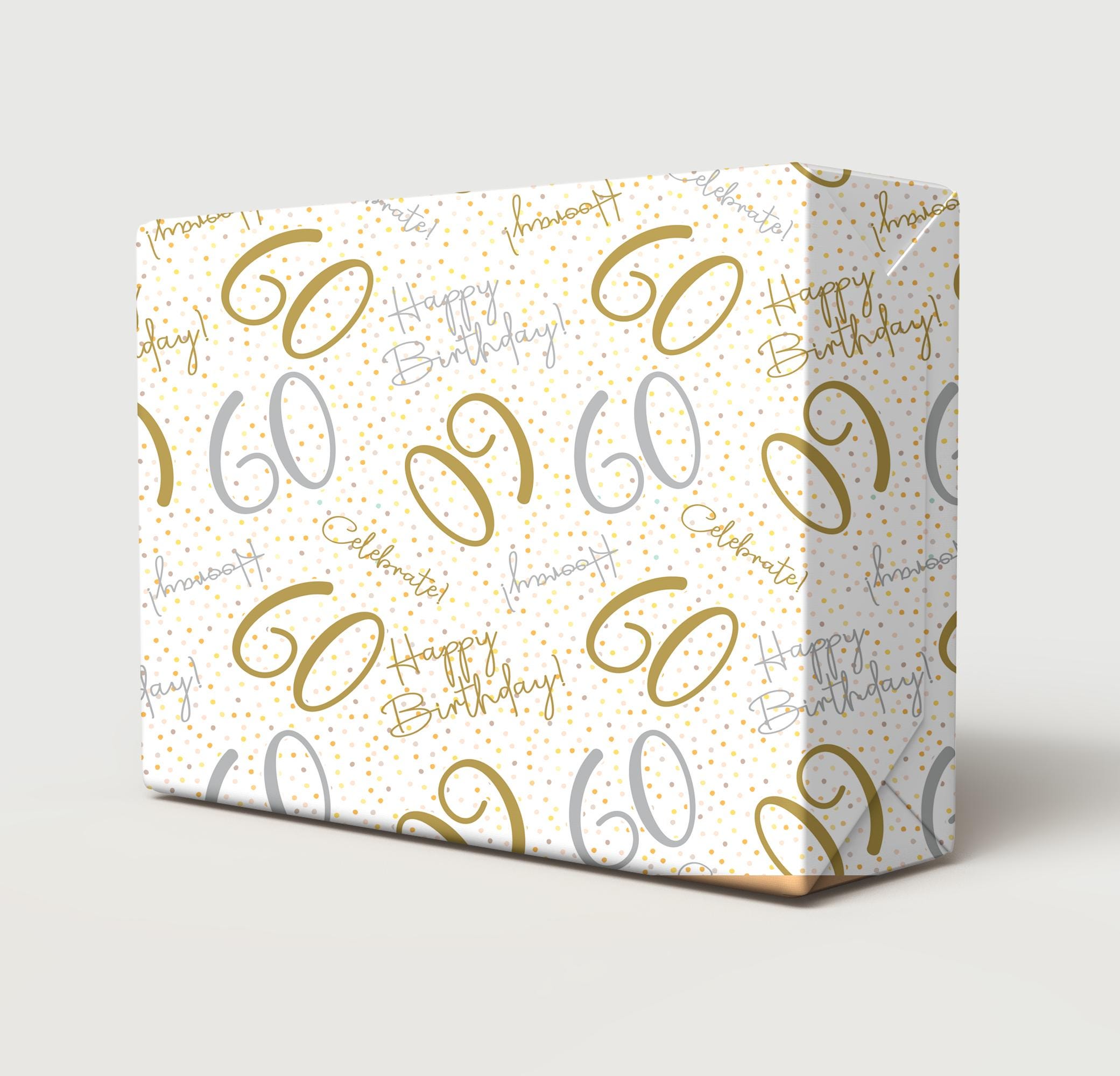 Geschenkpapier Zum 60. Geburtstag - 6 Bögen Geschenkpapier - '59 AND FOUR QUARTERS' - Lustiges