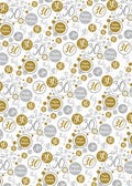 30th Birthday Wrapping Paper Age 30 Birthday Gold and Silver Unisex Giftwrap for Male and Female (2 SHEETS) - NB