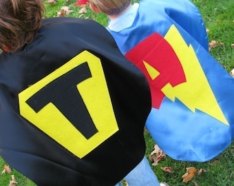 Personalized 2 Superhero Capes kids cape Party Favors