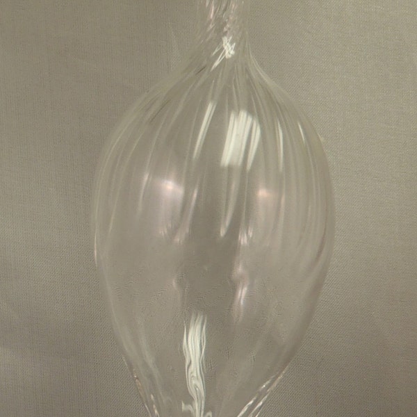 Clear Hand Blown Glass Ornament (E-10003)