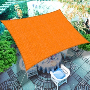Houssity Doorlaatbare Zonnescherm Zeil Luifel Luifel Schaduwdoek voor Zwembad Patio Pergola Carport Oprit Tuin Tuin, Duurzaam en UV-bescherming