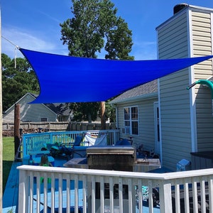 Houssity Doorlaatbare Zonnescherm Zeil Luifel Luifel Schaduwdoek voor Zwembad Patio Pergola Carport Oprit Tuin Tuin, Duurzaam en UV-bescherming