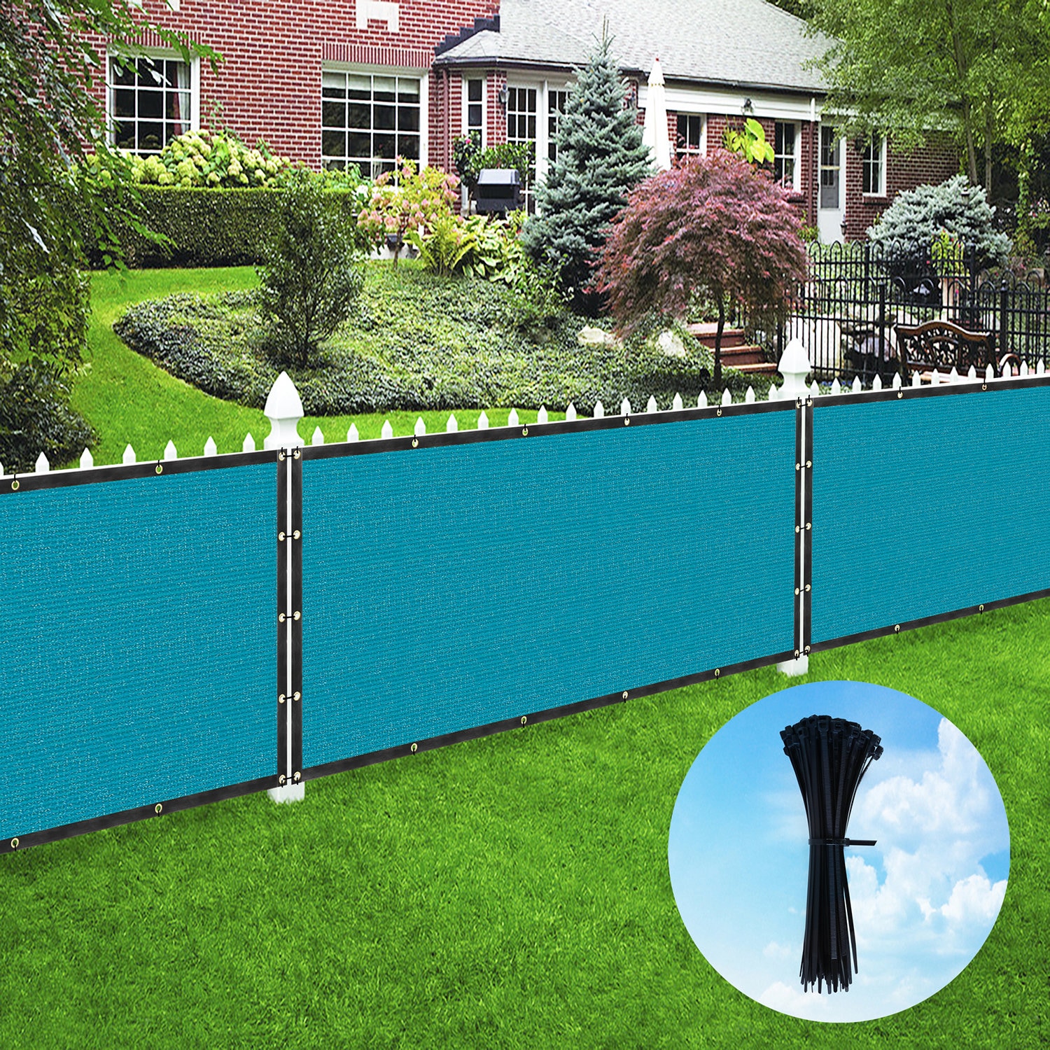 Schermo Di Privacy Esterno Nero 6X50FT E Copertura In Rete - Foto 9