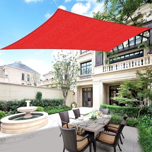 Houssity Doorlaatbare Zonnescherm Zeil Luifel Luifel Schaduwdoek voor Zwembad Patio Pergola Carport Oprit Tuin Tuin, Duurzaam en UV-bescherming