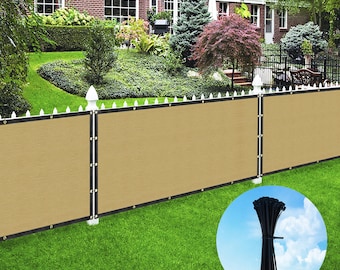 Royal Shade Sichtschutznetz Für Zaun – 8' X 25', Beige, UV-beständig, Mit Ösen & Kabelbindern