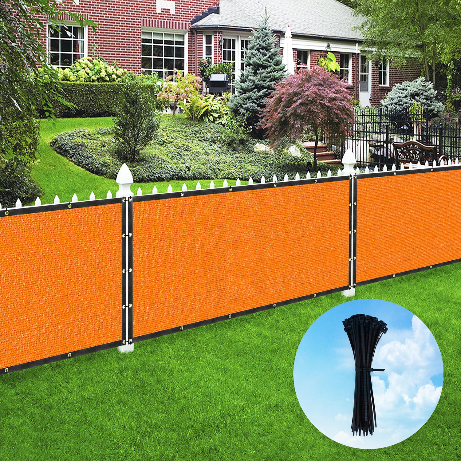 Houssity 7' Tall Fence Privacy Screen Cover Panel Shade Cloth
