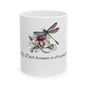 Coffee Mug, 11oz - Dragonfly coffee mug or tea mug ceramic made birthday gift ceramic mug