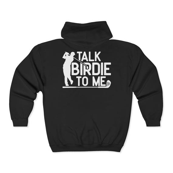 Talk Birdie To Me Hoodie | Golf Silhouette Zip-Up Sweatshirt