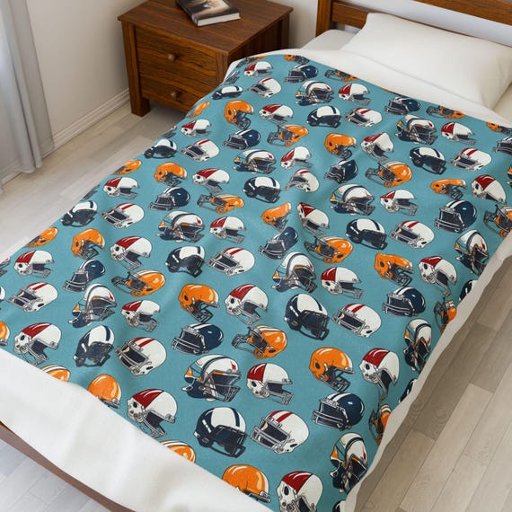Game Day Football Velveteen Plush Blanket | Stadium Team Throw