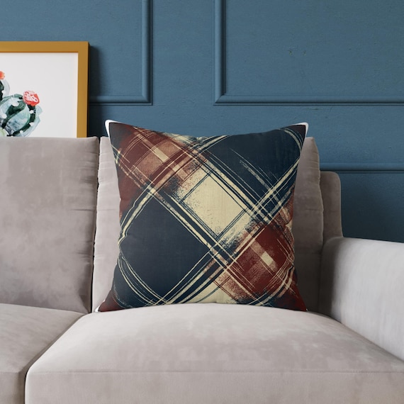 Modern Geometric Accent Pillow Square Poly Canvas Pillow | Home Decor