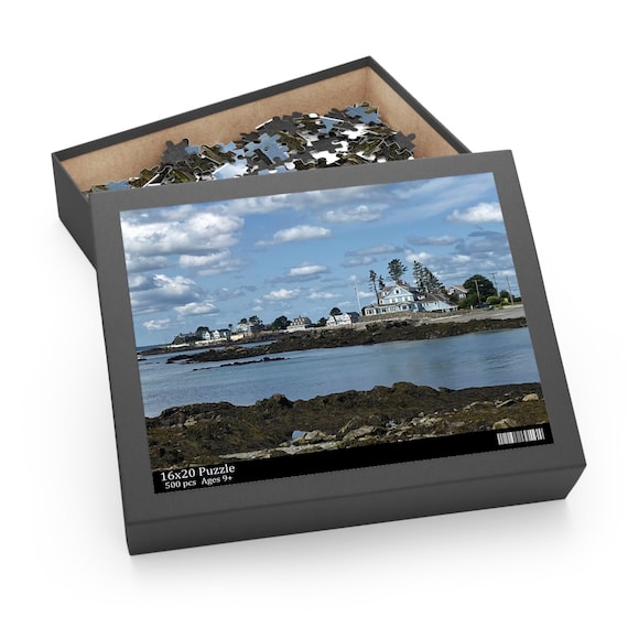 Lords Point Kennebunk Maine a coastal area near Kennebunkport and Gooches Beach. A puzzle that makes a great gift with (120, 252, 500-Piece)