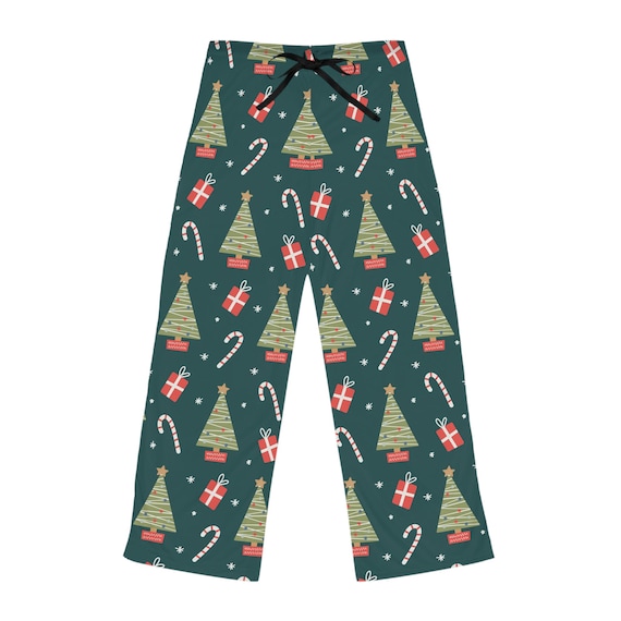 Christmas Tree Candy Cane Pajama Pants | Holiday Sleepwear