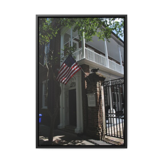 Charleston SC Gallery Canvas Wraps, Vertical Frame Church Street Photo historical Charleston South Carolina