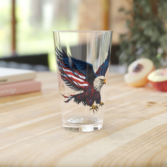 American Eagle pint glass, holds 16oz of your favorite beverage