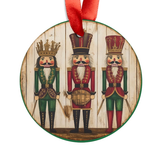 Nutcracker Acrylic Christmas Ornament, Holiday Decor, Festive Keepsake, Unique Gift, Seasonal Decoration