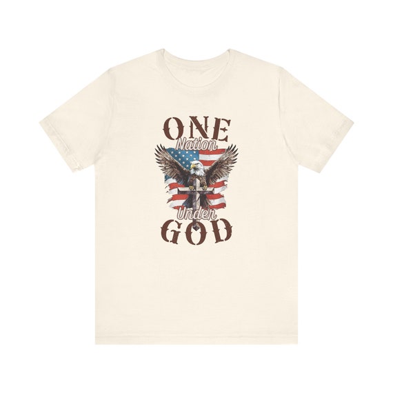 Patriotic One God Tee, American Flag Shirt, USA Pride Top, Independence Day Clothing, Fourth of July Apparel