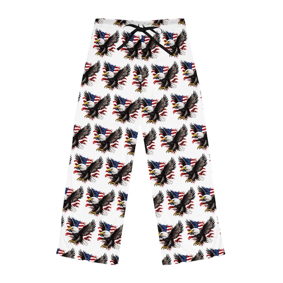 American Flag Eagle Pajama Pants | All-Over Print