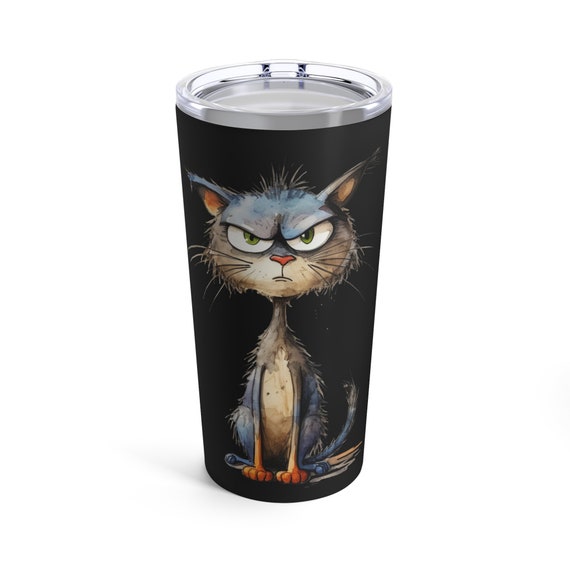 Tumbler 20oz Funny Cat drinking tumbler for travel and daily use