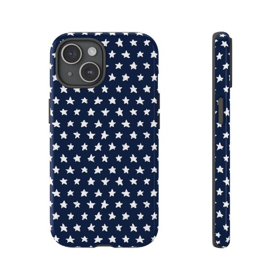 Navy Star Pattern Phone Case | Tough Case
