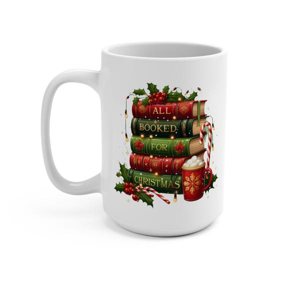 Festive Holiday Mug, 15oz Christmas Coffee Cup, Perfect Gift for Hot Cocoa Lovers, Winter Decor, Personalized Mug for Family