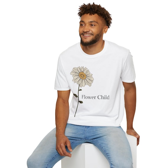 Flower Child t-shirt a 60's flash back to a wonderful time when people loved each other