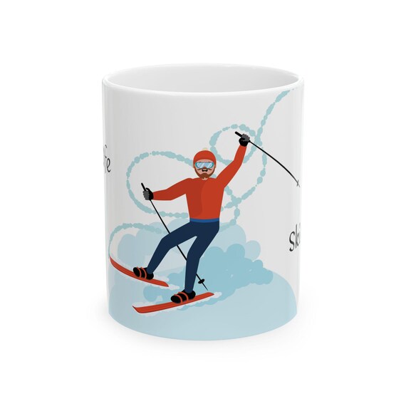 Skier My Life Ski Bum Mug | Skiing Winter Sports Ceramic Mug