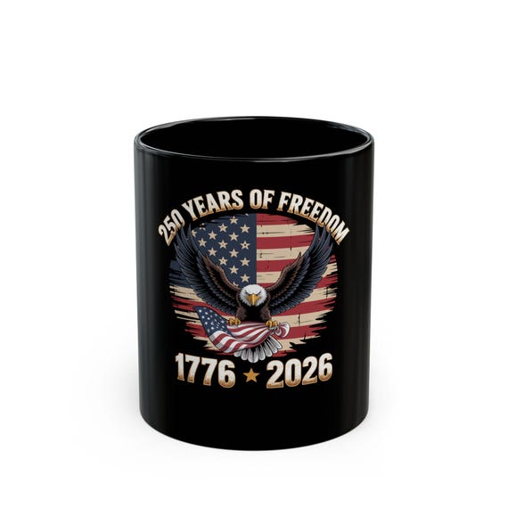 250 Years of Freedom Eagle 1776-2026 Mug | Patriotic American Flag