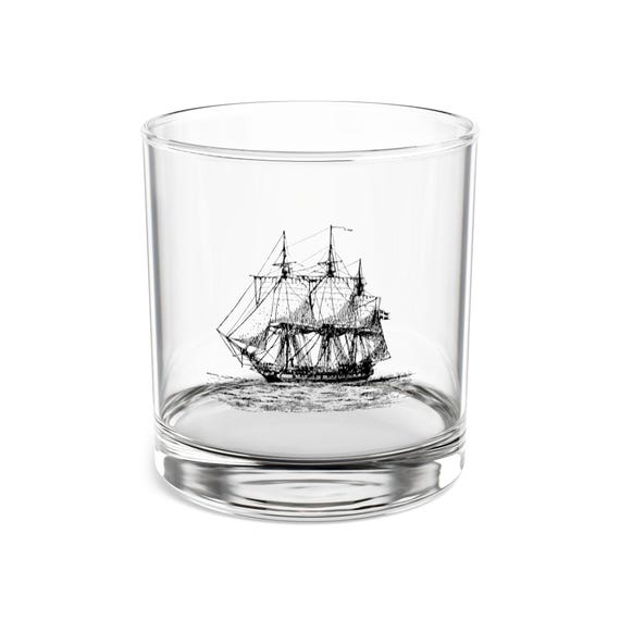 Rocks Glass, 10oz A nautical drinking glass for your favorite whiskey scotch or Bourbon