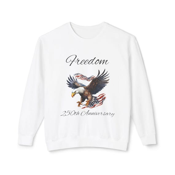 Freedom Eagle American Flag Sweatshirt | Patriotic 4th of July 250th Anniversary